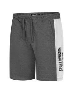 Bigdude Sport Division Loopback Jogger Shorts Charcoal Marl