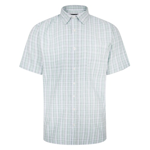 Bigdude Lightweight Short Sleeve Checked Shirt Green
