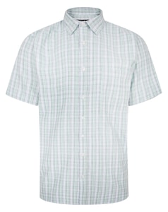 Bigdude Lightweight Short Sleeve Checked Shirt Green