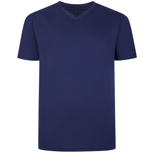 Bigdude Plain V-Neck T-Shirt Navy