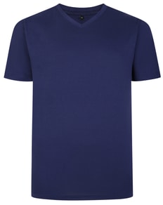 Bigdude Plain V-Neck T-Shirt Navy