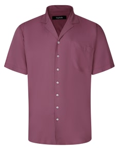 Bigdude Relaxed Collar Rayon Shirt Mauve Tall