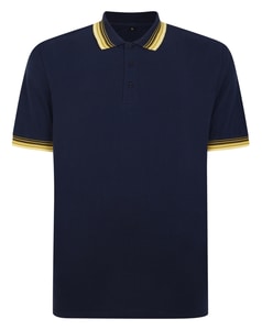 Bigdude Ombre Tipped Collar Polo Navy