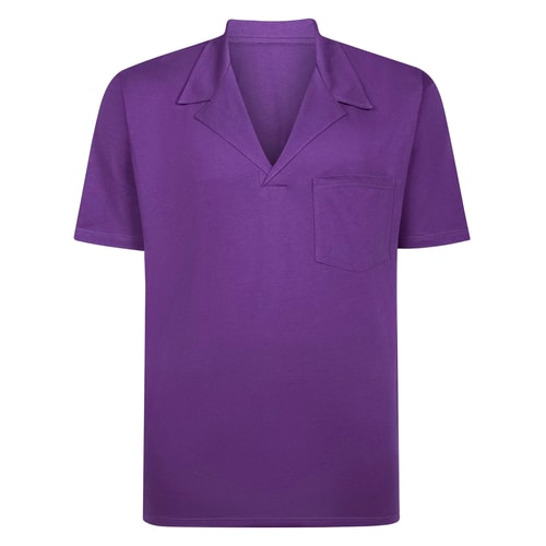 Bigdude Relaxed Collar Polo Shirt Plum Purple