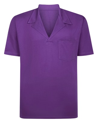 Bigdude Relaxed Collar Polo Shirt Plum Purple