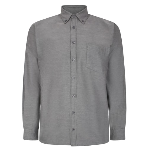 Bigdude Button Down Oxford Long Sleeve Shirt Charcoal Tall