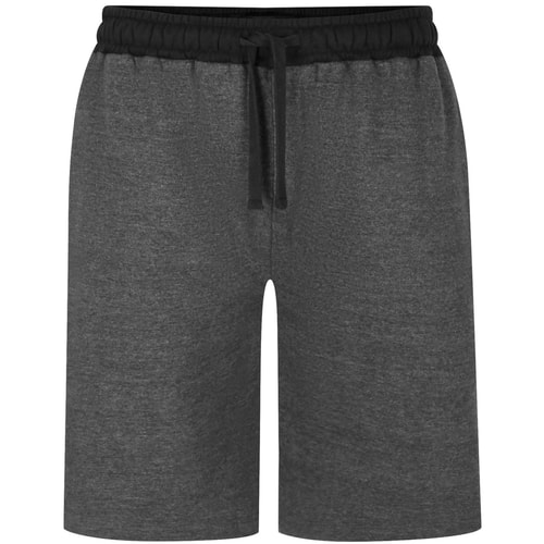 Bigdude Contrast Sweat Shorts Charcoal Marl