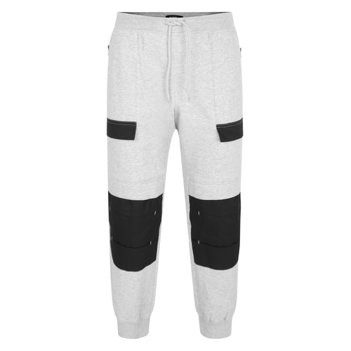 Bigdude Workwear Joggers with Knee Pockets Grey Marl