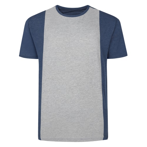 Bigdude Vertical Colour Block T-Shirt Dark Denim