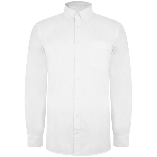 Bigdude Oxford Long Sleeve Shirt White Tall