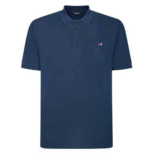 Bigdude Embroidered Logo Polo Shirt Navy Tall