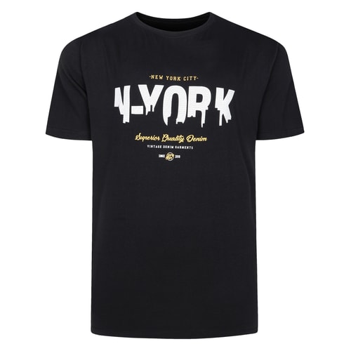 Bigdude NY Print T-Shirt Black
