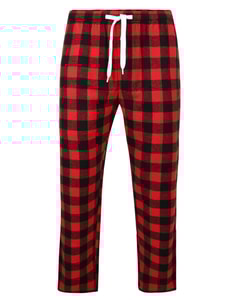 Bigdude Soft Flannel Checked Pyjama Pants Red