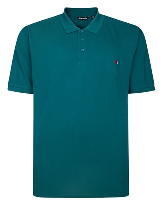 Bigdude Embroidered Logo Polo Shirt Green Tall