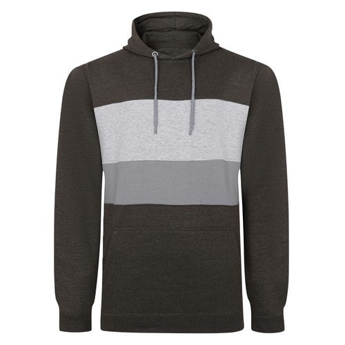 Bigdude Colour Block Hoody Charcoal