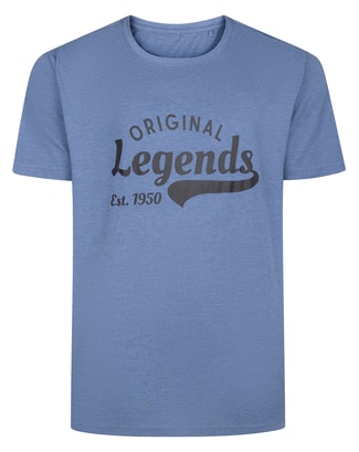 Bigdude Original Legends Print T-Shirt Denim Marl