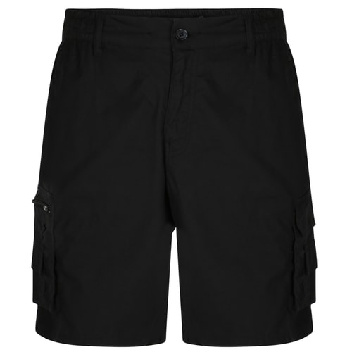 Bigdude Light Weight Elasticated Waist Cargo Shorts Black
