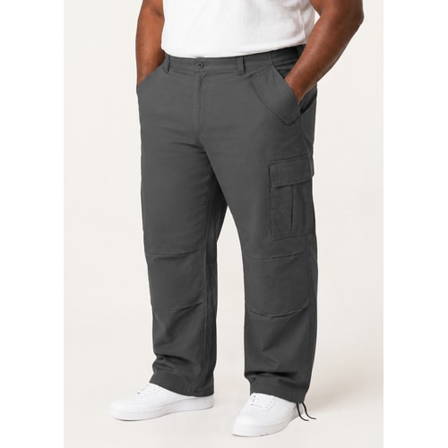 Bigdude Loose Fit Cargo Trousers Charcoal