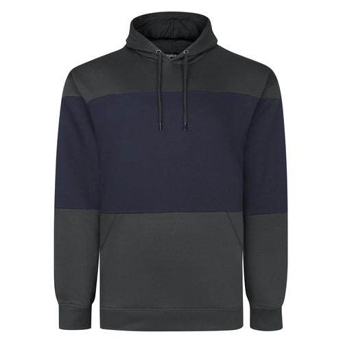 Bigdude Block Cut & Sew Hoodie Charcoal Tall