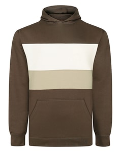 Bigdude Horizontal Cut & Sew Hoodie Brown
