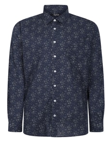 Bigdude Long Sleeve Shirt Navy Tall