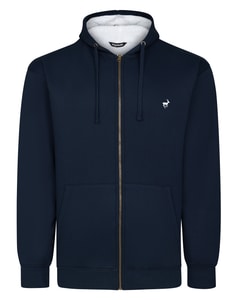 Bigdude Sherpa Lined Zip Hoody Navy