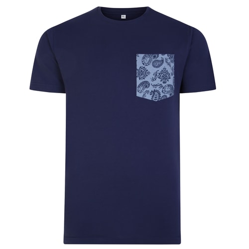 Bigdude Designer Pocket T-Shirt Navy