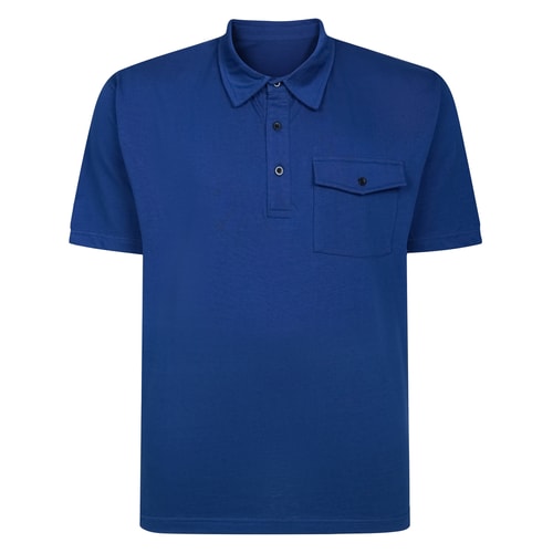 Bigdude Heavy Jersey Polo With Pocket Midnight Blue