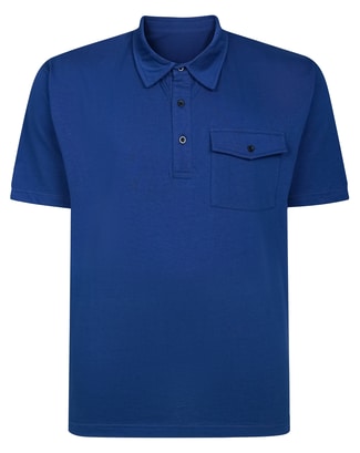 Bigdude Heavy Jersey Polo With Pocket Midnight Blue