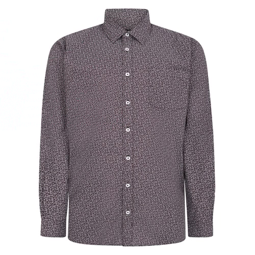 Bigdude Long Sleeve Shirt Burgundy Tall