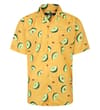 Avocado Print Short Sleeve Shirt Mustard Tall