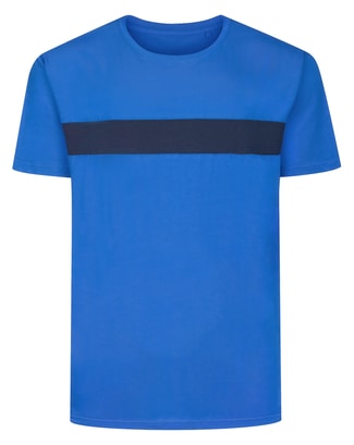 Bigdude Small Stripe Cut & Sew T-Shirt Royal Blue Tall