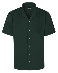 Bigdude Non-Iron Crinkle Shirt Relaxed Collar Green