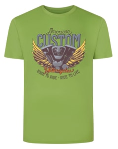 Bigdude American Custom Print T-Shirt Grass Green