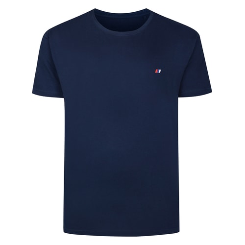 Bigdude Embroidered Logo T-Shirt Navy Tall