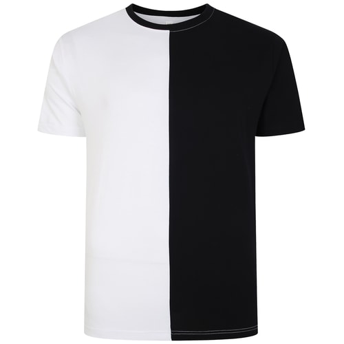 Bigdude Block Spliced T-Shirt Black/White
