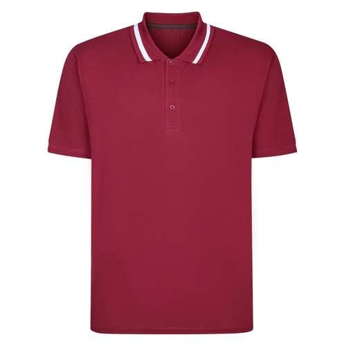 Bigdude Tipped Collar Polo Shirt Cassis Tall