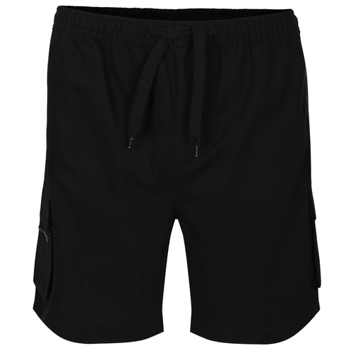 Bigdude Elasticated Waist Zip Pocket Cargo Shorts Black