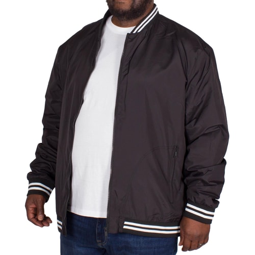 Bigdude Varsity Bomber Jacket Black