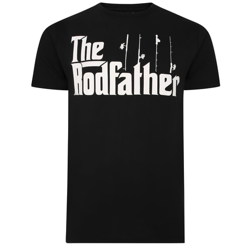 Bigdude The Rodfather Print T-Shirt Black