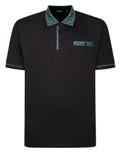 Bigdude Designer Collar Polo Black