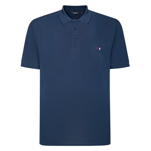 Bigdude Embroidered Logo Polo Shirt Navy Tall