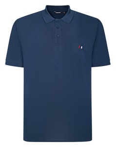 Bigdude Embroidered Logo Polo Shirt Navy Tall