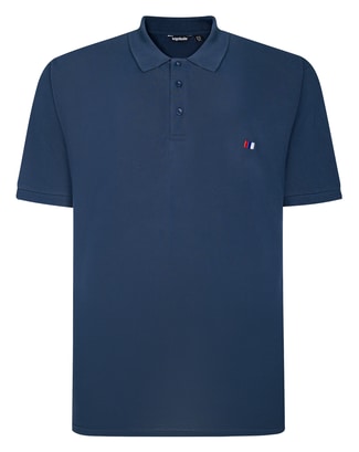 Bigdude Embroidered Logo Polo Shirt Navy Tall