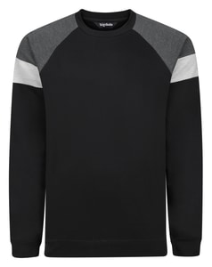 Bigdude Colour Block Sweatshirt Black/Charcoal