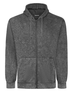 Bigdude Acid Wash Hoodie Black