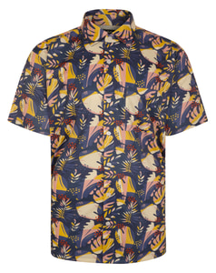 Bigdude Stretch Sublimation Short Sleeve Shirt Navy