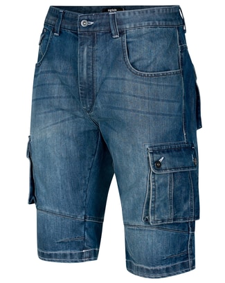Bigdude Cargo Denim Shorts Dark Wash