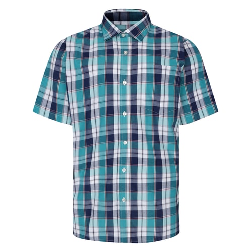 Bigdude Short Sleeve Check Shirt Sage Green