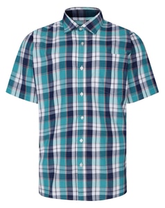 Bigdude Short Sleeve Check Shirt Sage Green